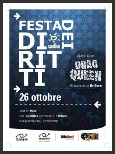 Festa dei Diritti - 26 Ottobre @100Dieci Cafè
