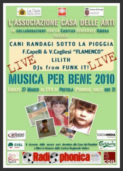 “Musica per Bene 2010”, il suono umbro della solidarietà per il Kosovo