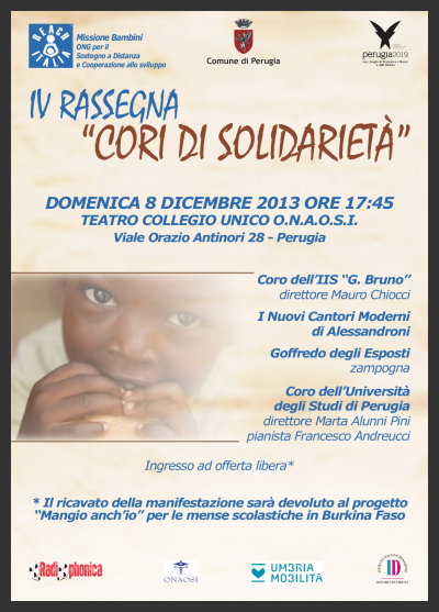 Radiophonica e Umbria Reach Italia per “Cori di Solidarietà”