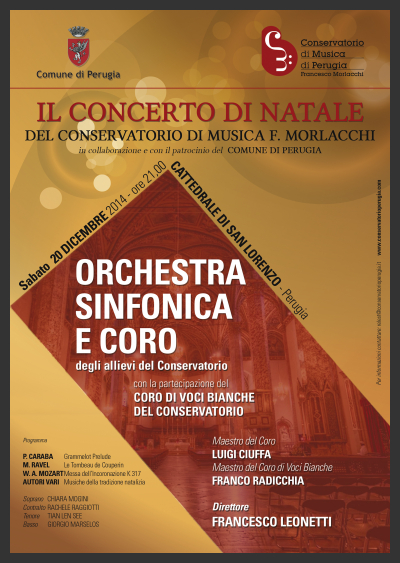 Concerto di Natale del Conservatorio Morlacchi in collaborazione con il Comune di Perugia