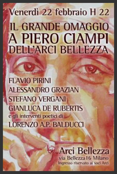 Il 22 febbraio omaggio a Piero Ciampi All'Arci Bellezza di Milano