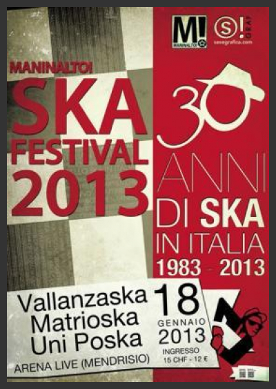Maninalto! Ska festival all'Arena Live di Mendrisio il 18 gennaio