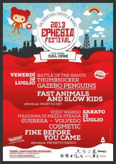Terni. Ephebia Festival e gli altri appuntamenti di luglio, l'esplosione di musica che (non) ti aspetti.