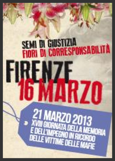 Firenze 16-03: Semi di giustizia, fiori di corresponsabilità.