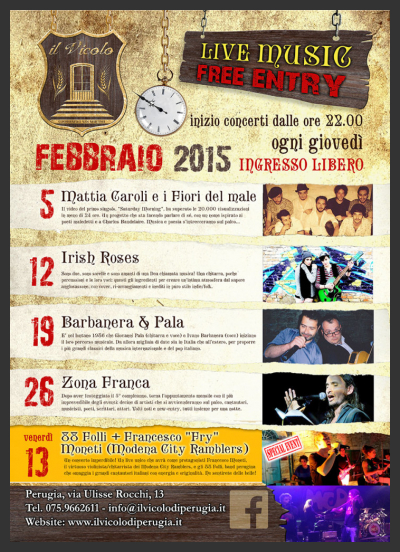 I concerti del Vicolo - Febbraio 2015
