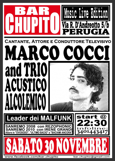 Marco Cocci & Il trio Acustico Alcolemico a Perugia