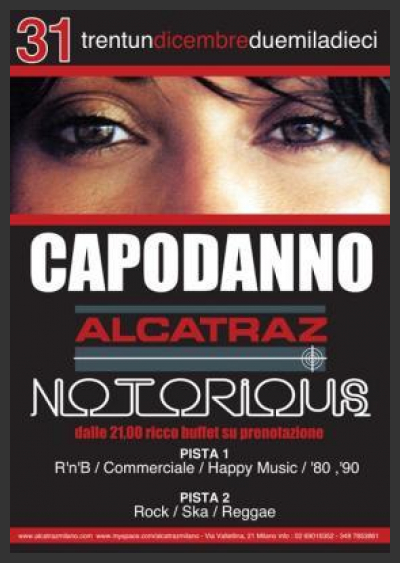 Venerdì 31 dicembre @ ALCATRAZ: FESTA DI CAPODANNO!!! Live show con gli AMNESIA